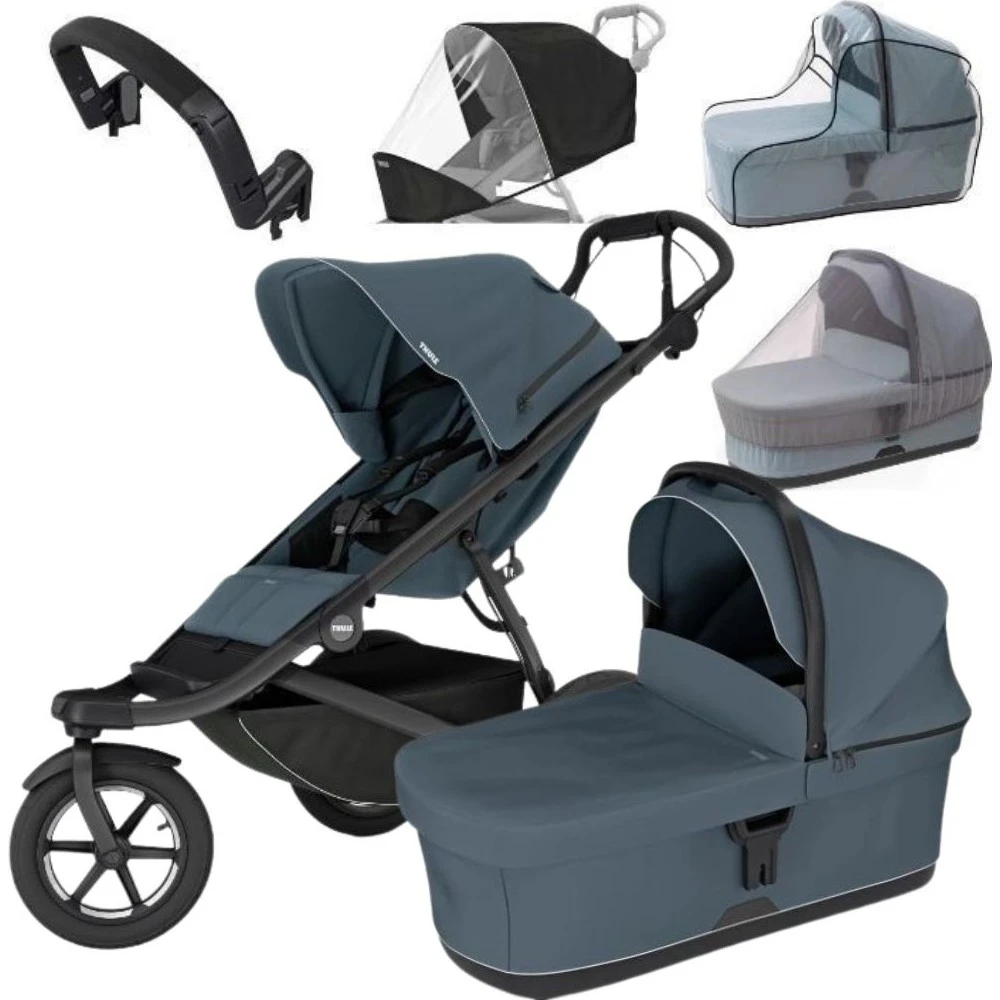 Thule Urban Glide 3 MAXI set varianta Dark slate + dark slate korbička