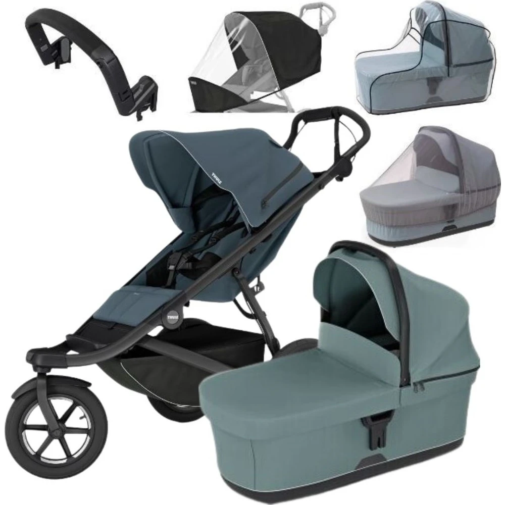 Thule Urban Glide 3 MAXI set varianta Dark slate + mid blue korbička