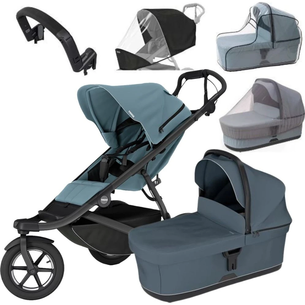 Thule Urban Glide 3 MAXI set varianta Mid blue + dark slate korbička