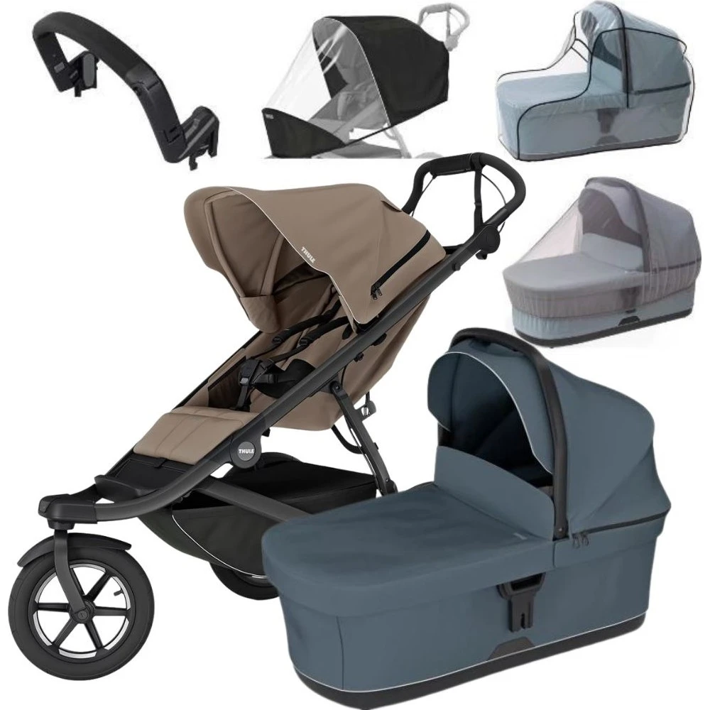 Thule Urban Glide 3 MAXI set varianta Tinted taupe + dark slate korbička