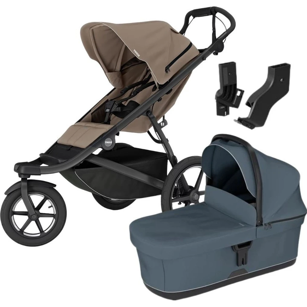 Thule Urban Glide 3 MIDI set s korbou varianta Tinted taupe sporťák + dark slate korbička
