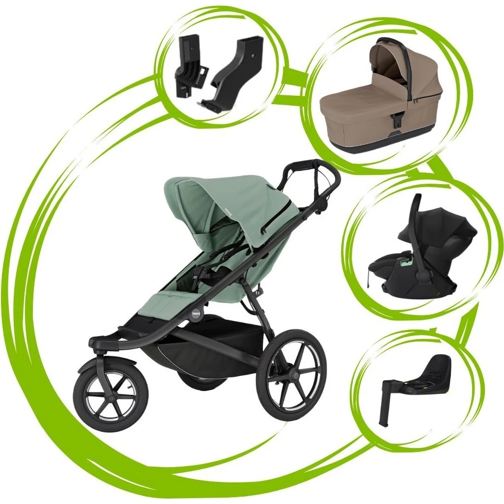 Thule Urban Glide 3 SET 5 varianta Mist green tinted taupe