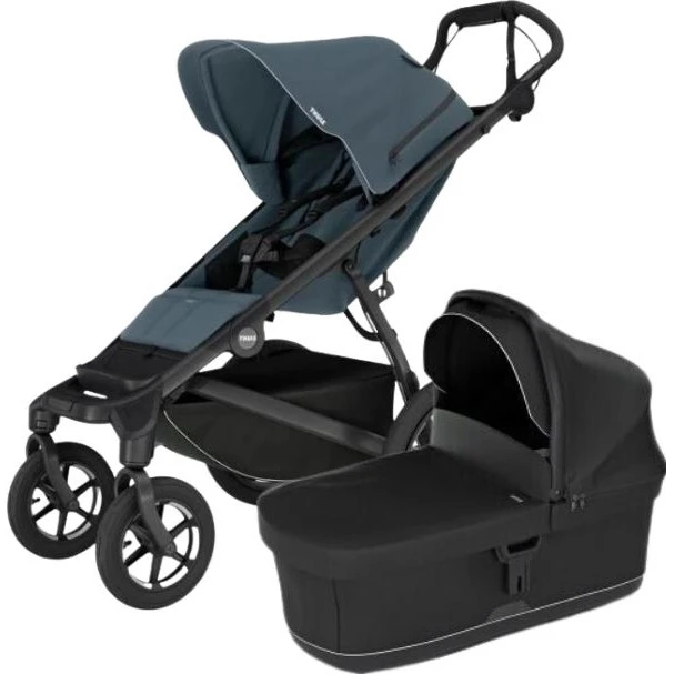 Thule Urban Glide 4 wheel MIDI set s korbou varianta Dark slate sporťák + black korbička