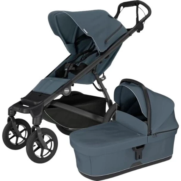 Thule Urban Glide 4 wheel MIDI set s korbou varianta Dark slate sporťák + dark slate korbička