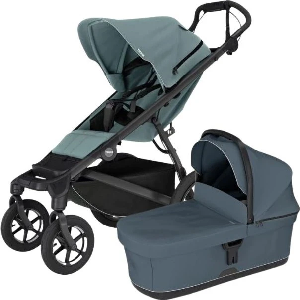 Thule Urban Glide 4 wheel MIDI set s korbou varianta Mid blue sporťák + dark slate korbička