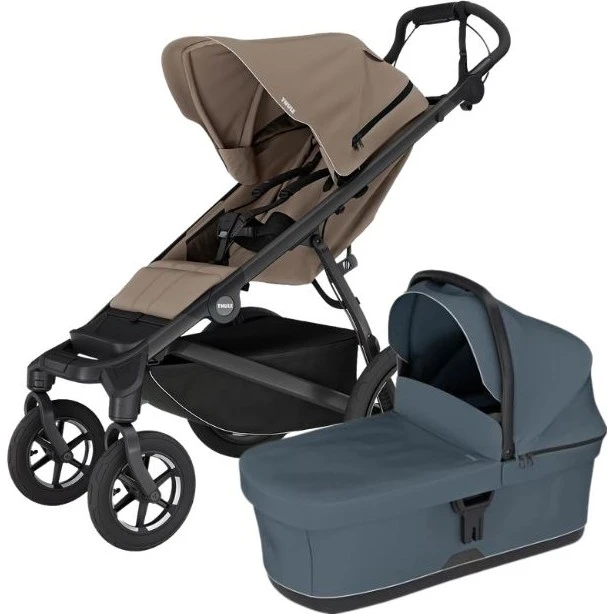 Thule Urban Glide 4 wheel MIDI set s korbou varianta Tinted taupe sporťák + dark slate korbička