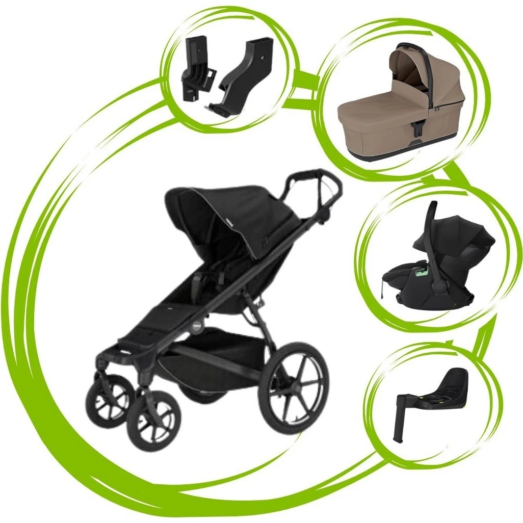 Thule Urban Glide 4 SET 5 varianta Black tinted taupe
