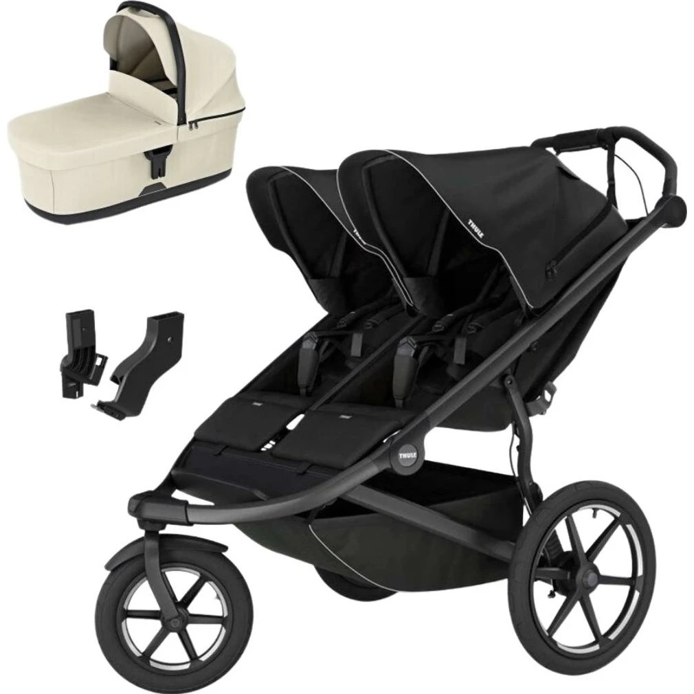 Thule Urban Glide DOUBLE set s korbou varianta Soft beige