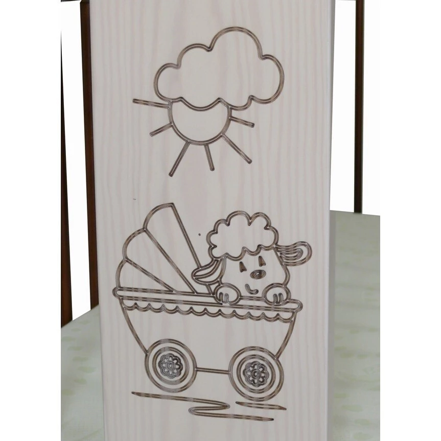 TOMI postýlka Ovečka - vyndavací příčky - Ovečka