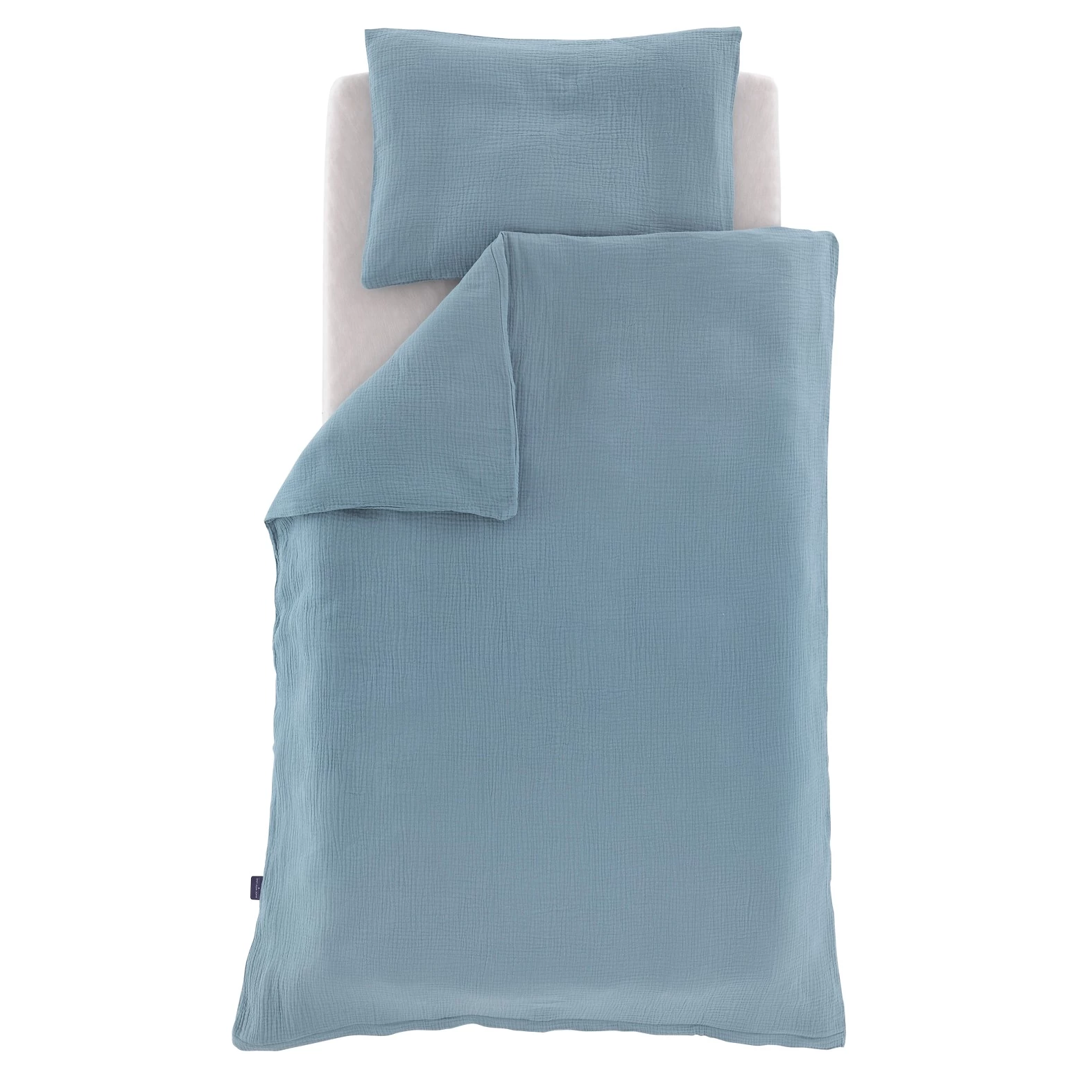 TRÄUMELAND Povlečení Musselin 100/135 + 40/60 cm varianta Jeansblau