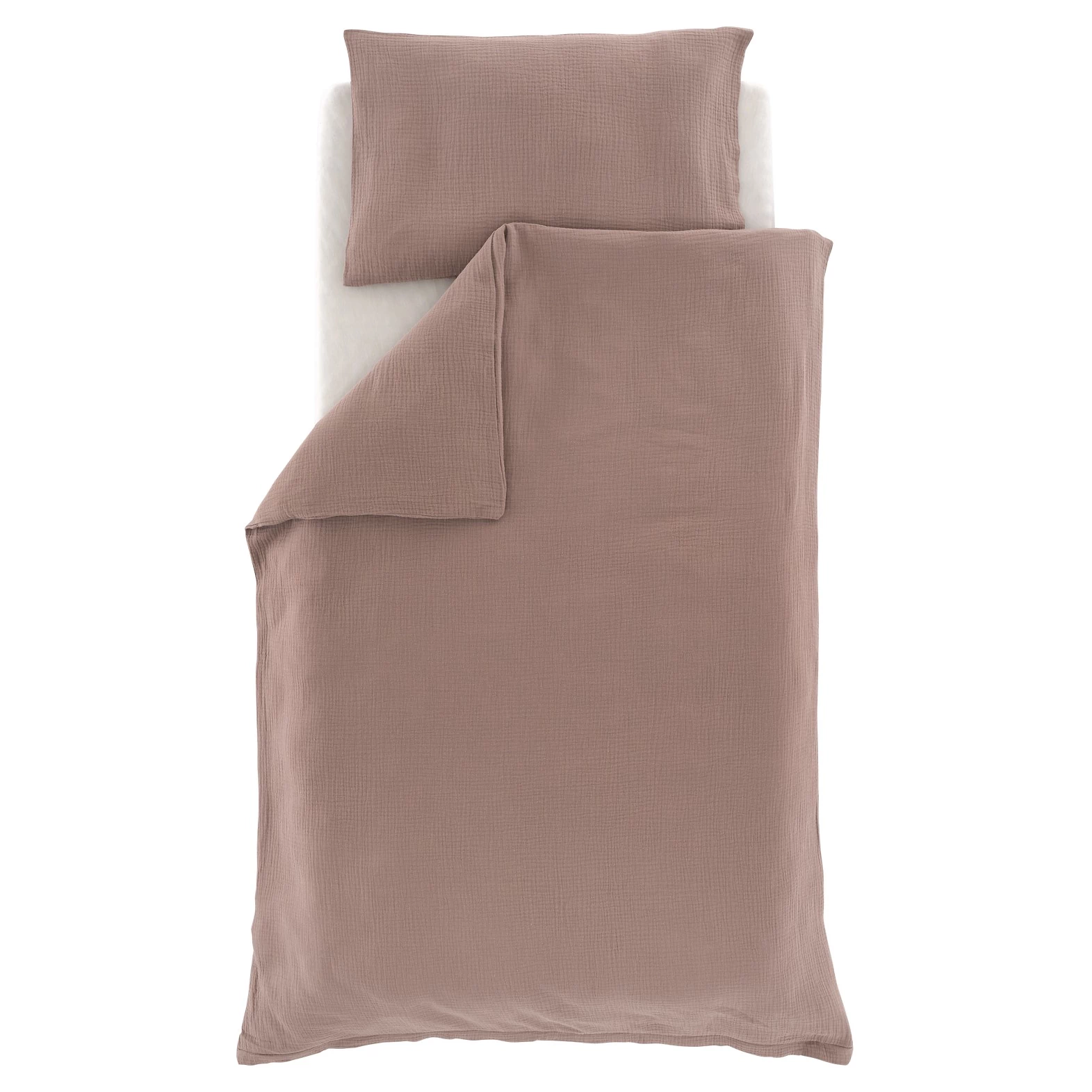 TRÄUMELAND Povlečení Musselin 100/135 + 40/60 cm varianta Kastanie