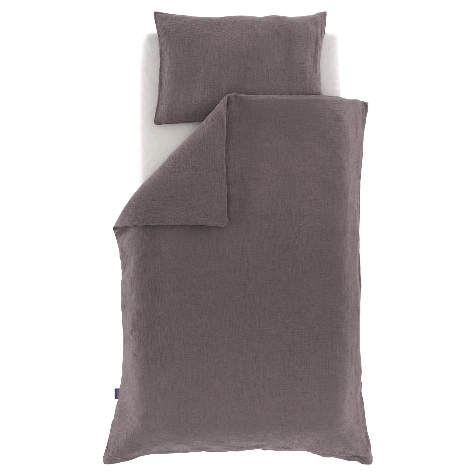 TRÄUMELAND Povlečení Musselin 100/135 + 40/60 cm varianta Schokopflaume