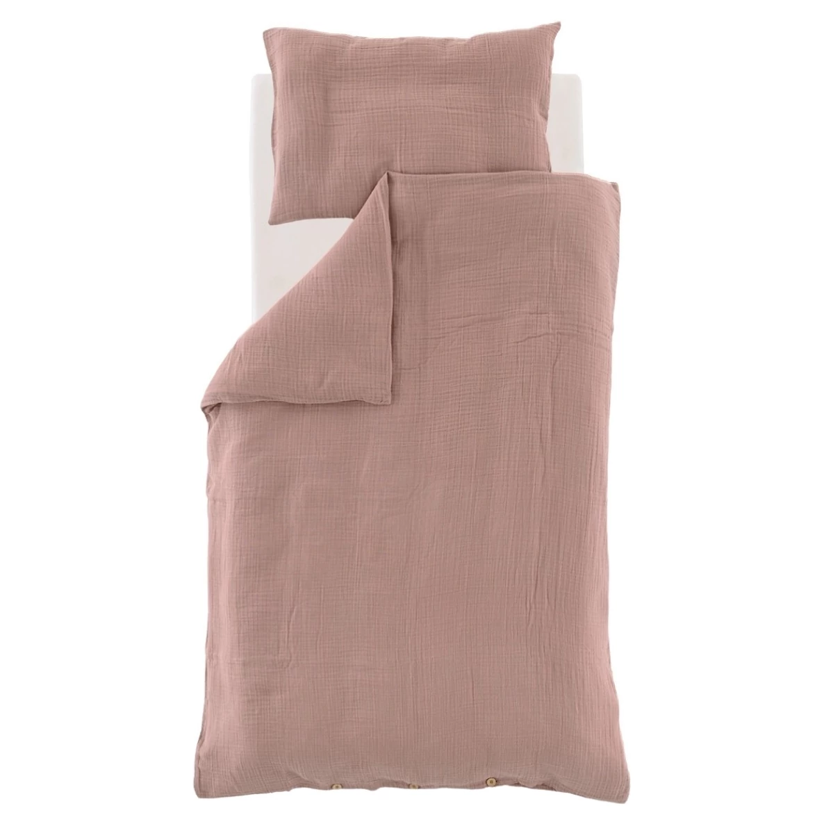 TRÄUMELAND Povlečení Musselin 100/135 + 40/60 cm varianta Rosa GOTS