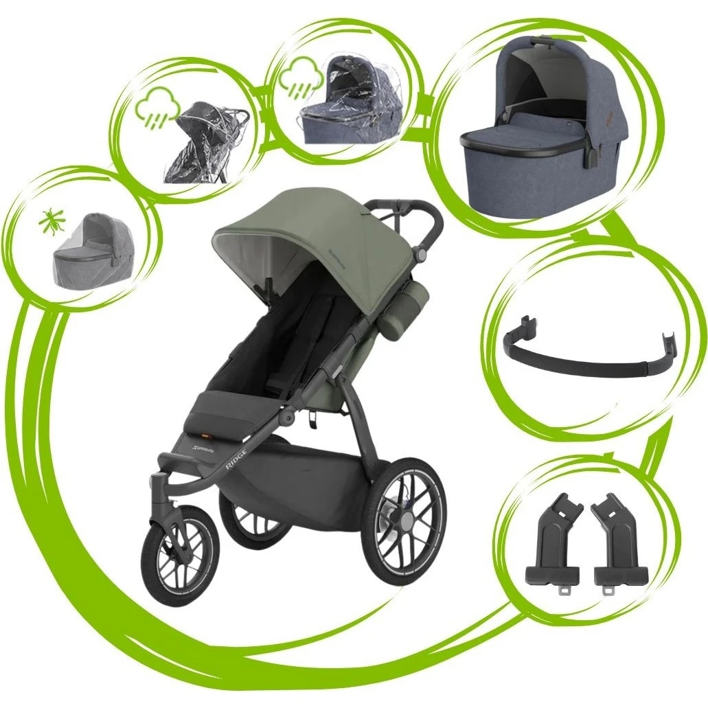 UPPAbaby Ridge V2 varianta Evelyn green + julian blue