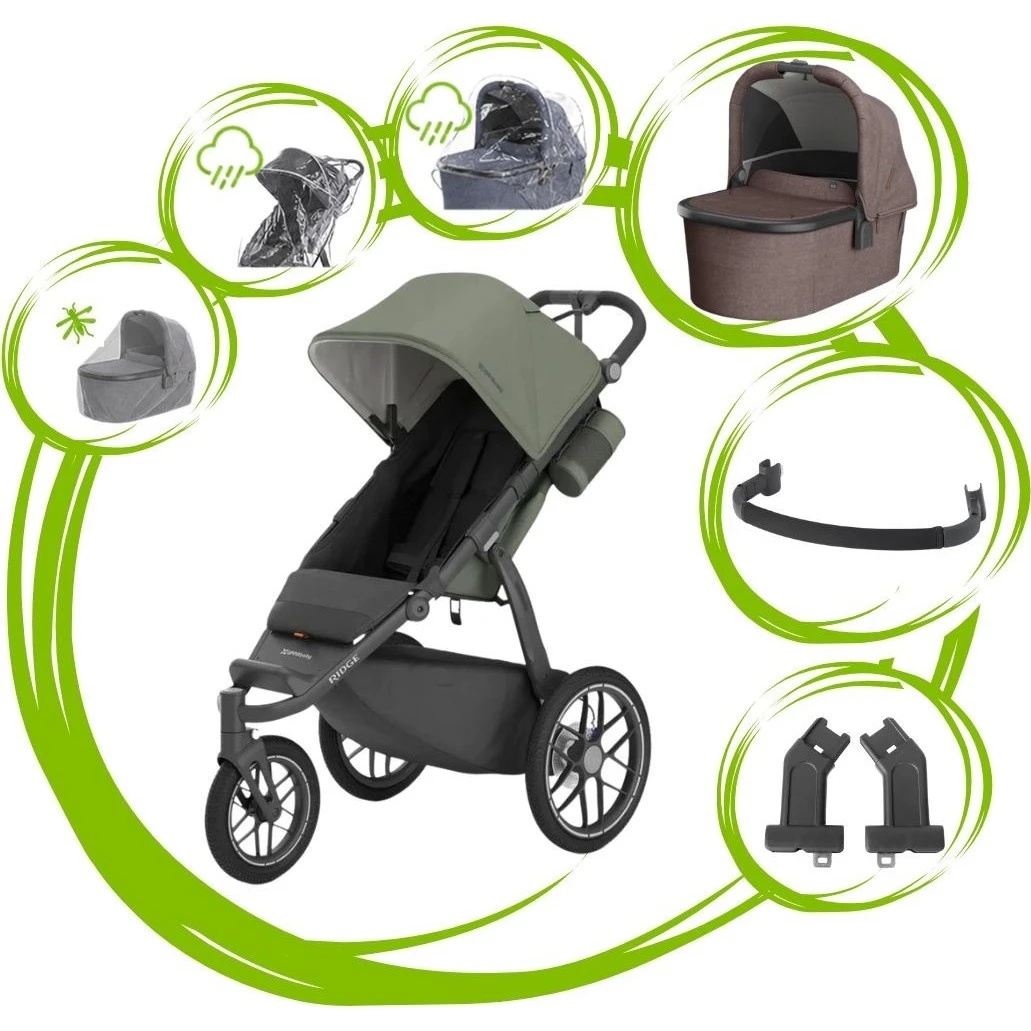 UPPAbaby Ridge V2 varianta Evelyn green + owen mocha