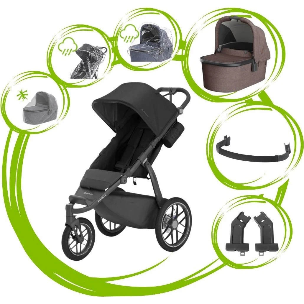 UPPAbaby Ridge V2 varianta James black + owen mocha