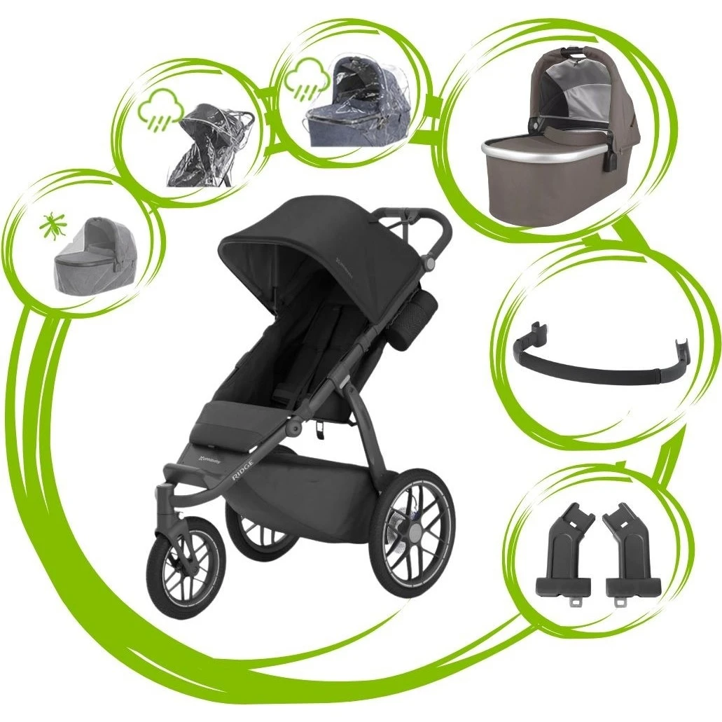 UPPAbaby Ridge V2 varianta James black + theo dark taupe