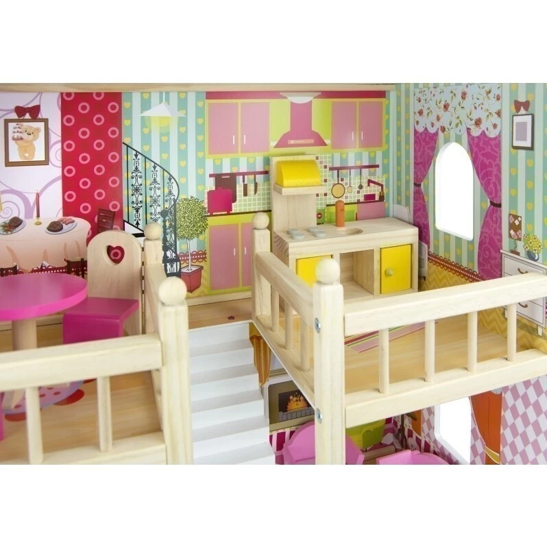 URW Dřevěný domeček pro panenky - Detail kuchyně