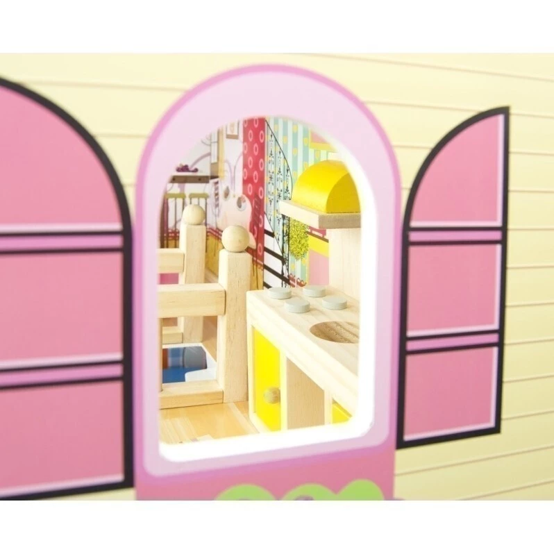 URW Dřevěný domeček pro panenky - Pohled okénkem