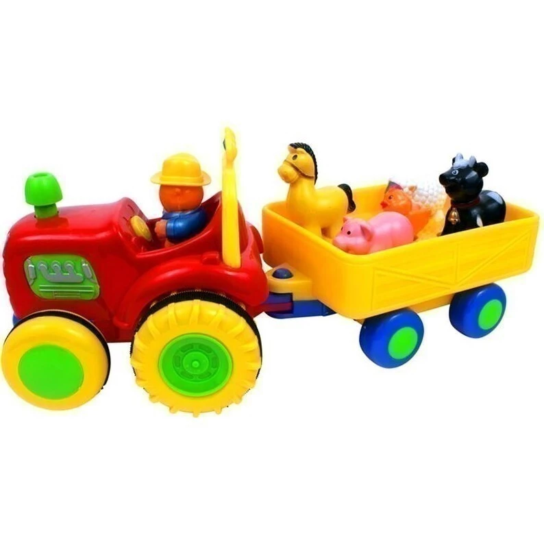 URW Interaktivní traktor s vozem a zvířátky - Bok