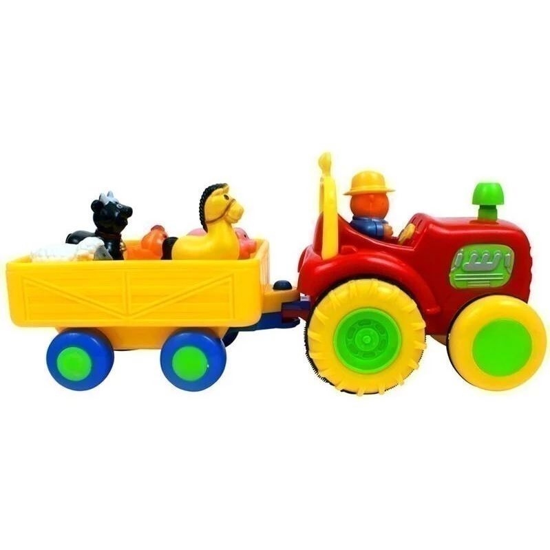 URW Interaktivní traktor s vozem a zvířátky - Bok