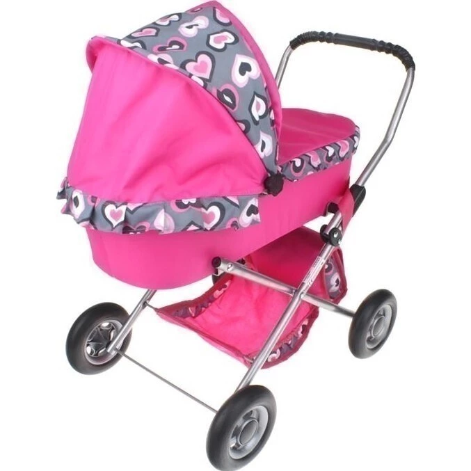 URW Kočárek pro panenky hluboký malý - Kočárek pro panenky zezadu