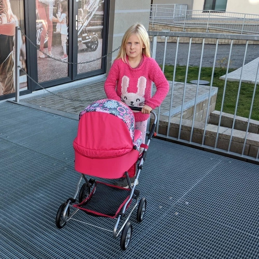 URW Kočárek pro panenky hluboký velký - 