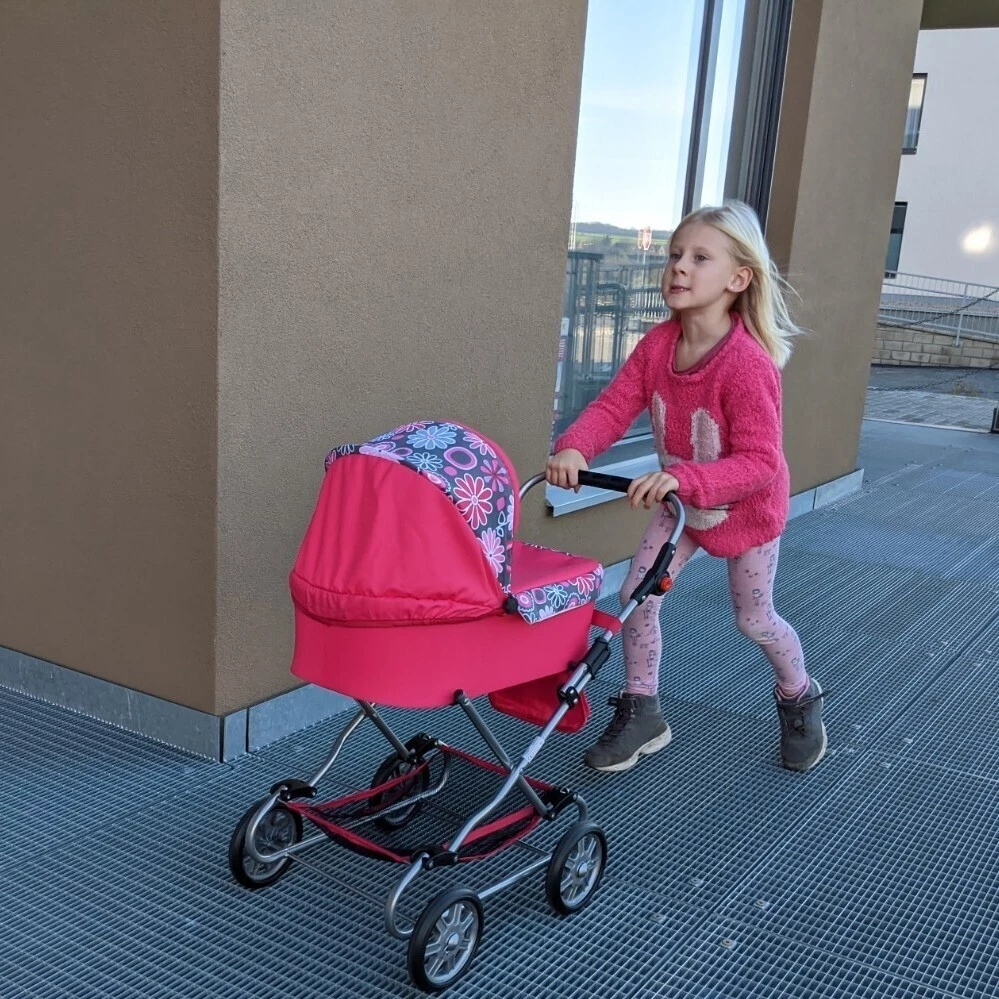 URW Kočárek pro panenky hluboký velký - 