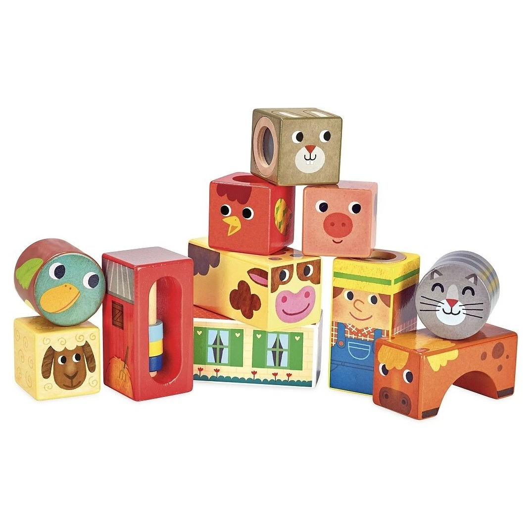 Vilac Dřevěné zvukové kostky Farma - 