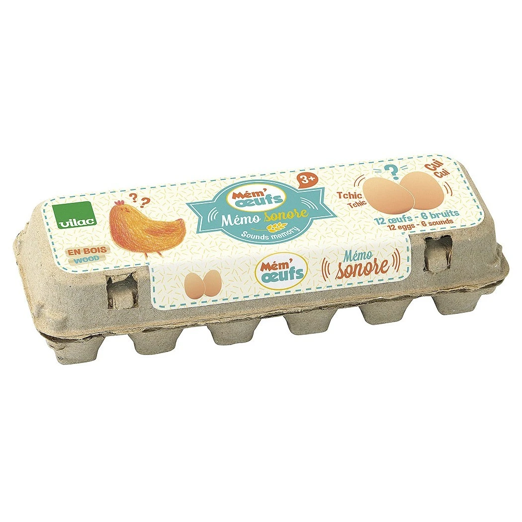 Vilac Dřevěné zvukové pexeso vejce - 