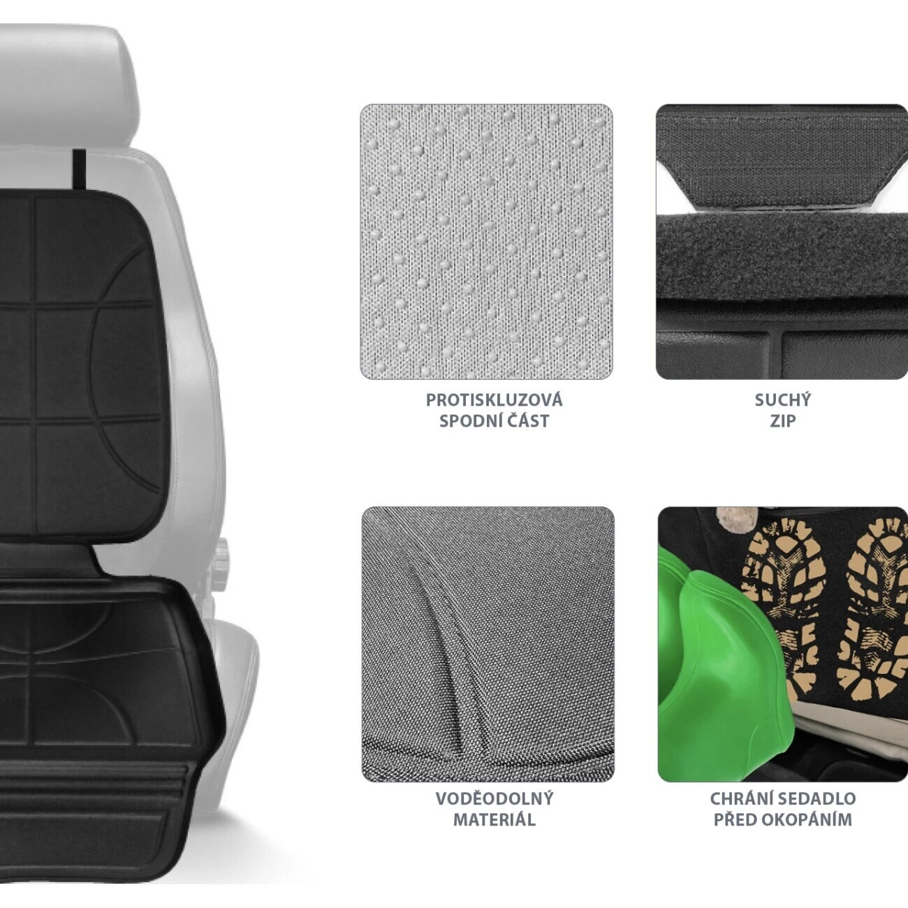 Zopa Polstrovaná ochrana sedadla pod autosedačku - 