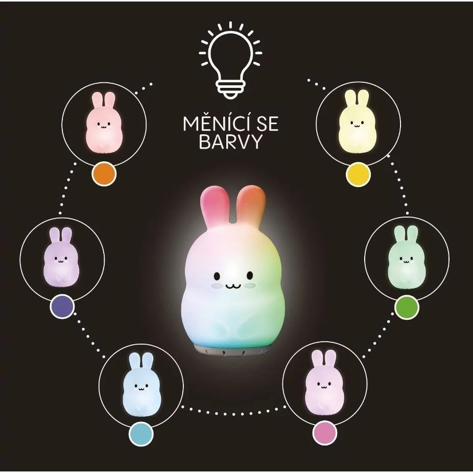 ZOPA Silikonová LED noční lampička vel. M - Zopa silikonová LED noční lampička vel. M
