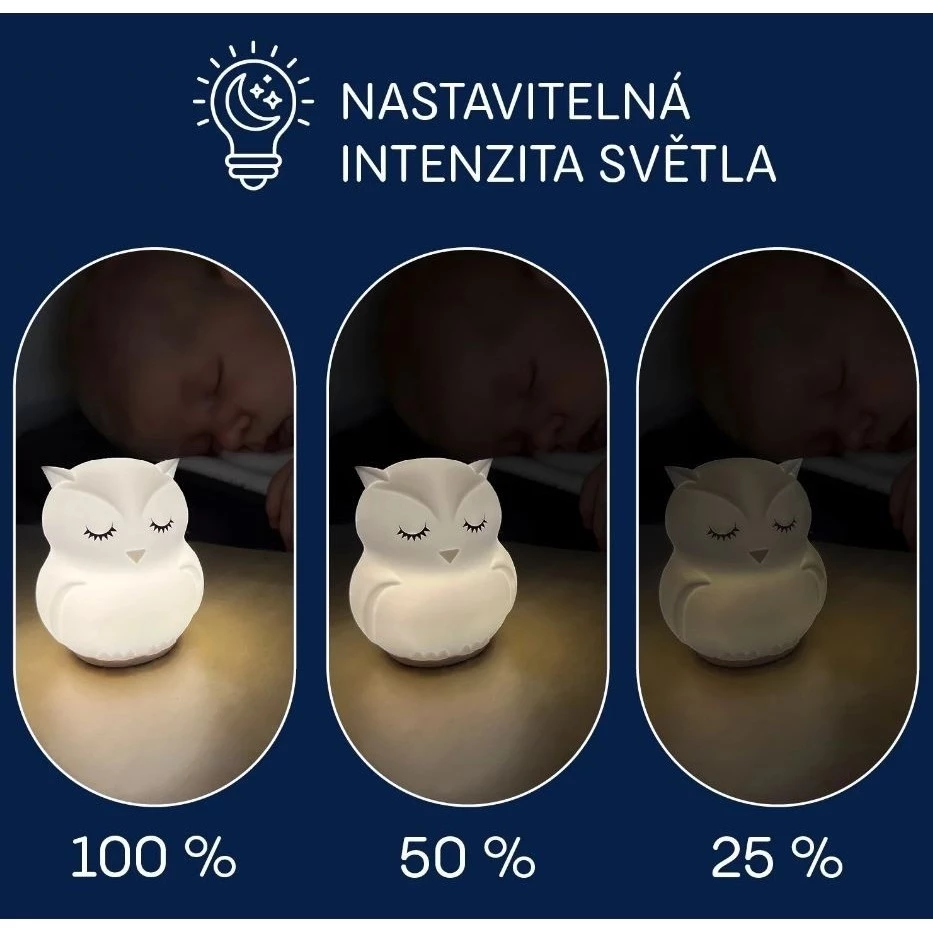 ZOPA Silikonová LED noční lampička vel. M - Zopa silikonová LED noční lampička vel. M