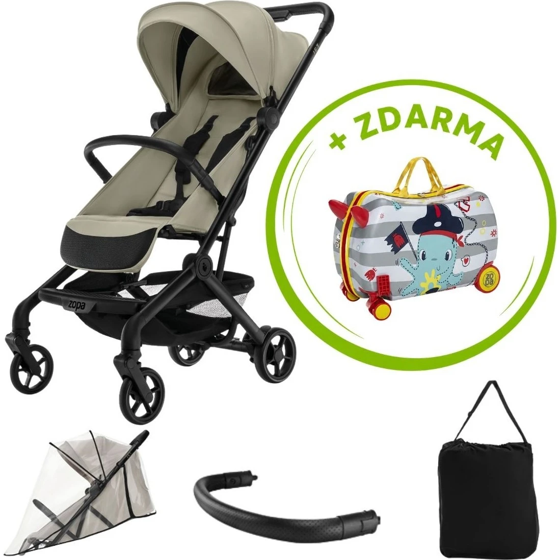 Zopa Sportovní kočárek Jet + kufřík Pack & Ride ZDARMA varianta Boss grey