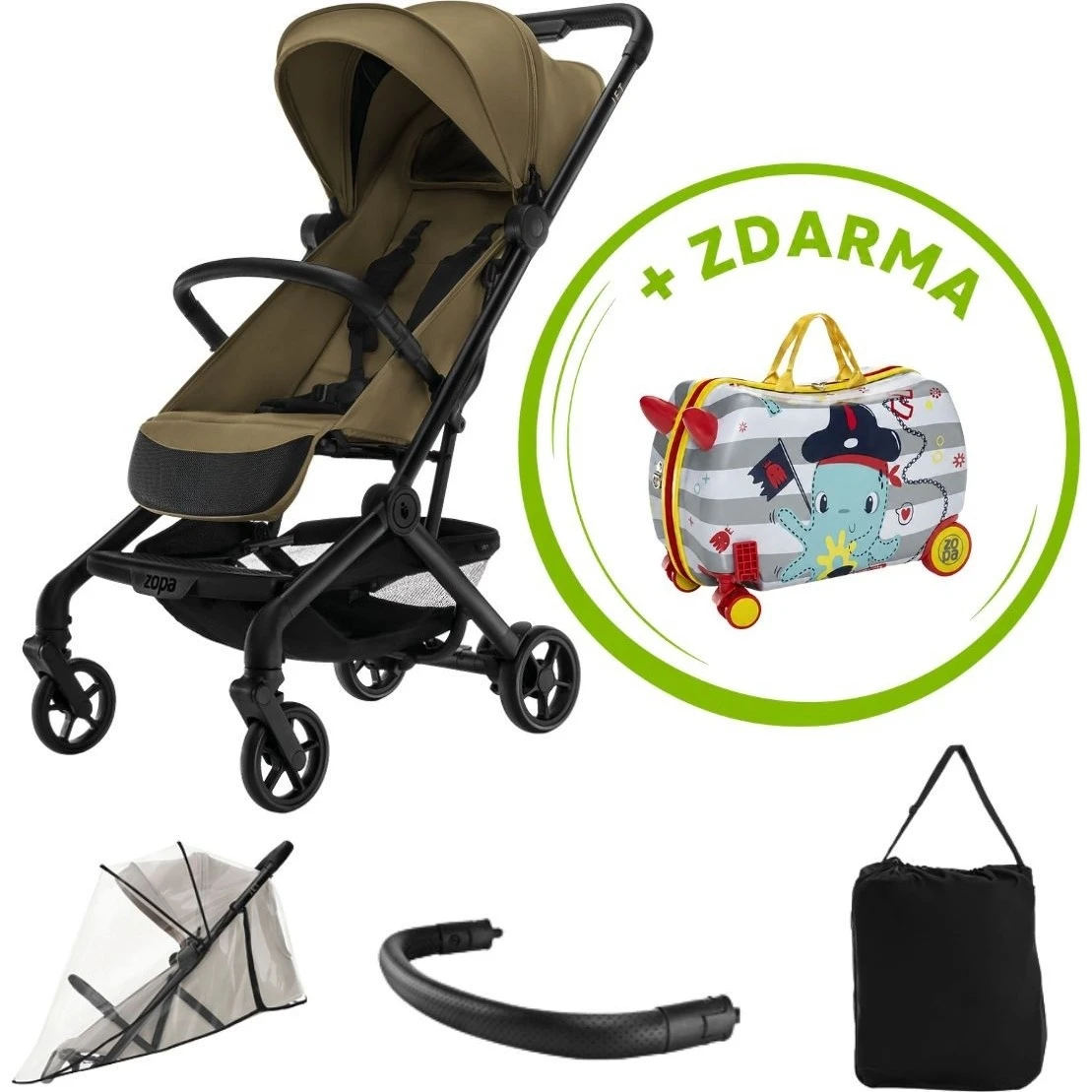 Zopa Sportovní kočárek Jet + kufřík Pack & Ride ZDARMA varianta Toffee brown