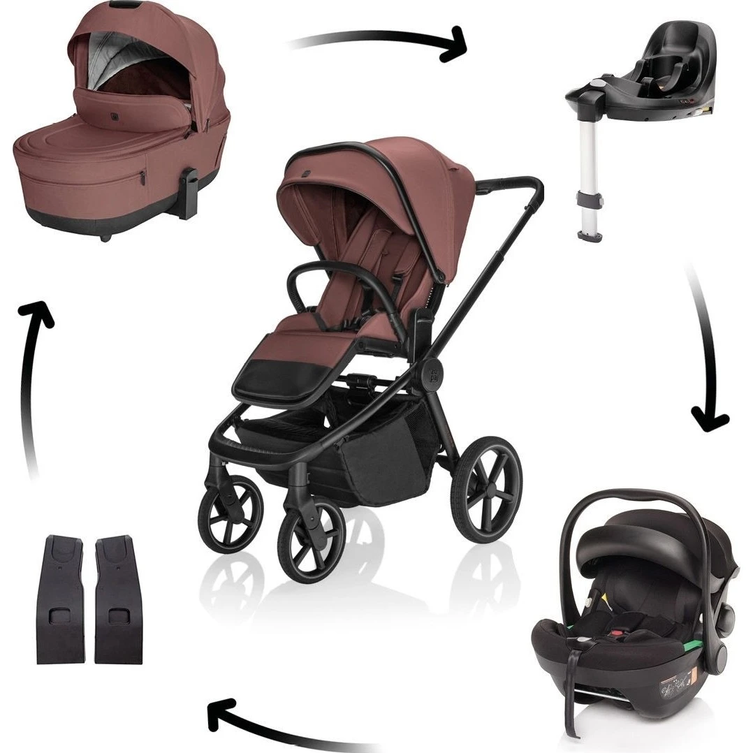 Zopa Set Move Cross 5 + autosedačka XM Plus i-Size Bundle Set varianta Amber brown