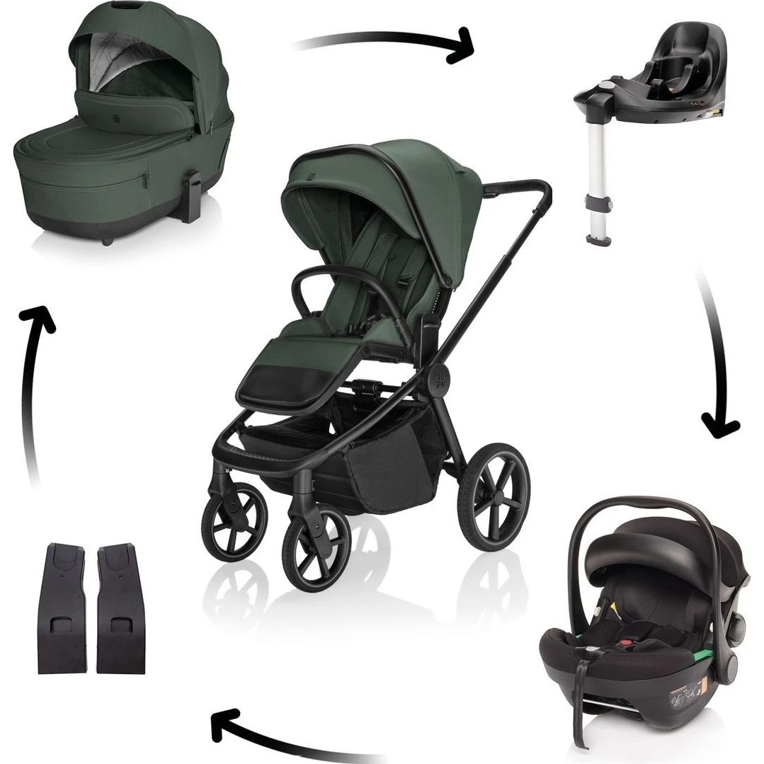 Zopa Set Move Cross 5 + autosedačka XM Plus i-Size Bundle Set varianta Oak green