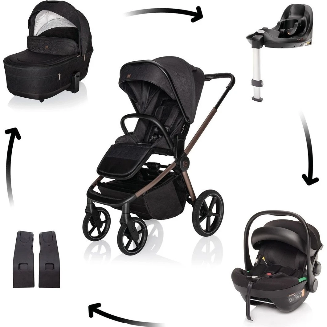 Zopa Set Move Cross 5 + autosedačka XM Plus i-Size Bundle Set varianta Quartz black