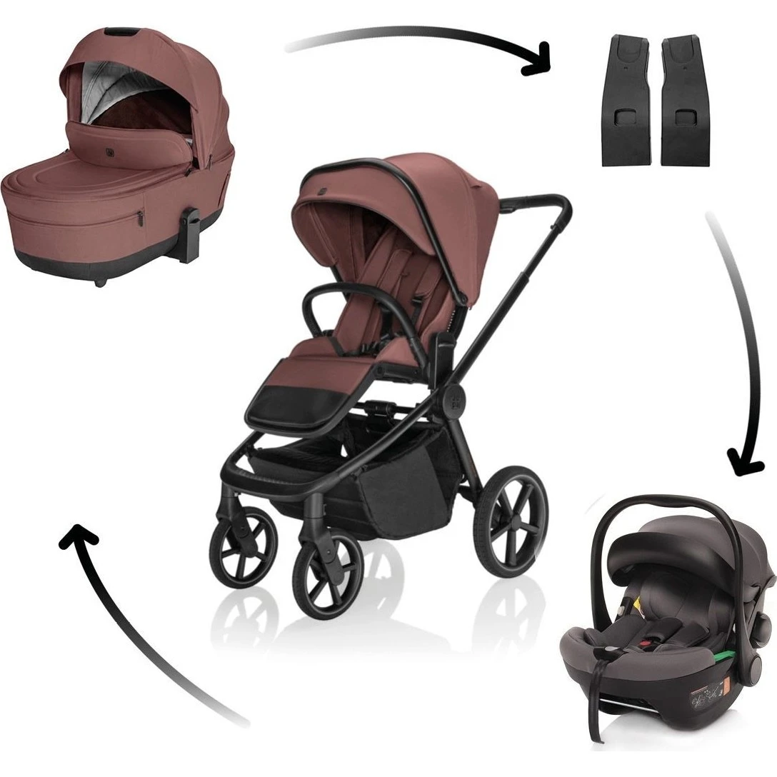 ZOPA SET Kočárek Move Cross 5X + autosedačka XM Plus i-Size varianta Amber brown