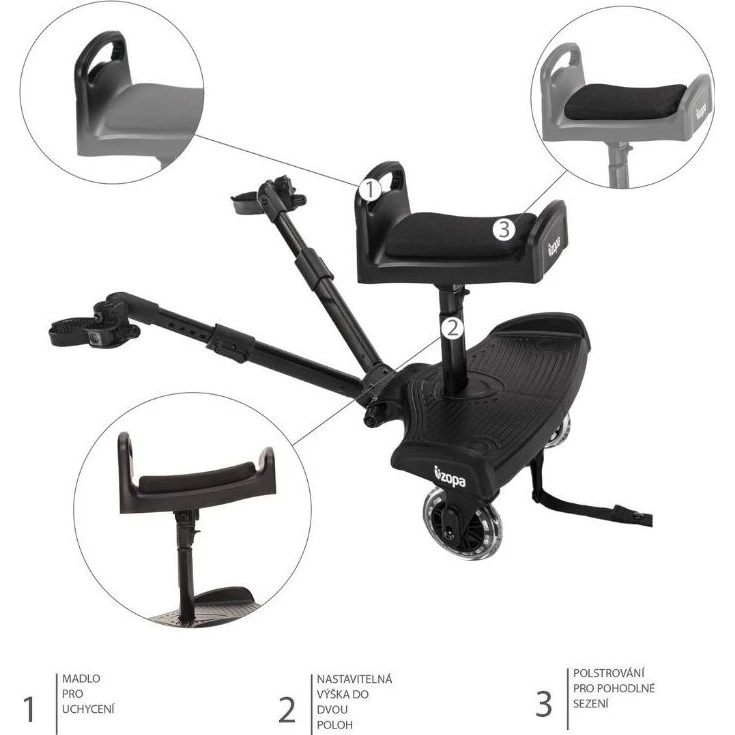 ZOPA Stupátko + sedátko ke kočárku Segboard 2 - 