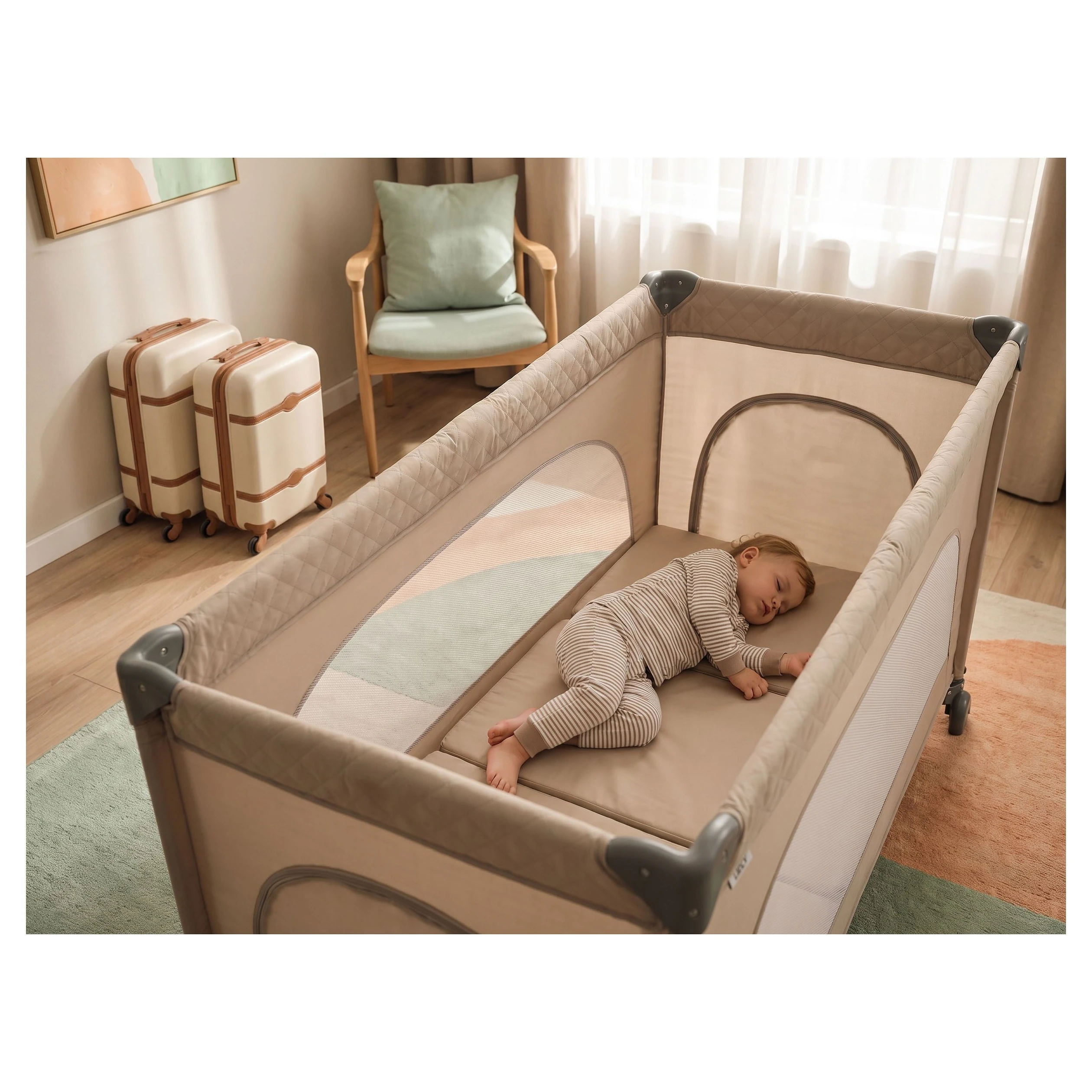 ZOPA Cestovní skládací matrace 120x60cm Light Beige  - 
