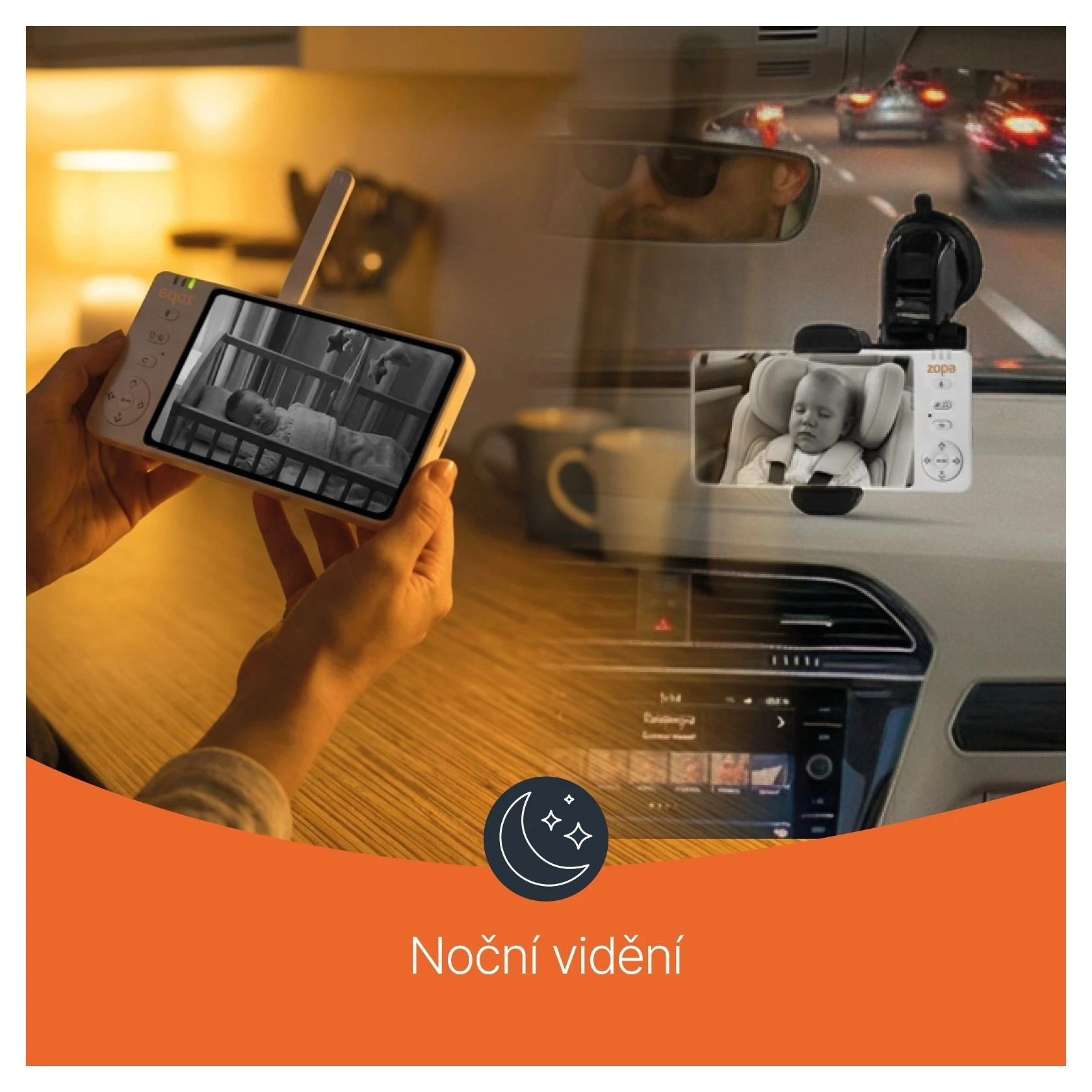 ZOPA Digitální video monitor Home & Car 3v1 - 