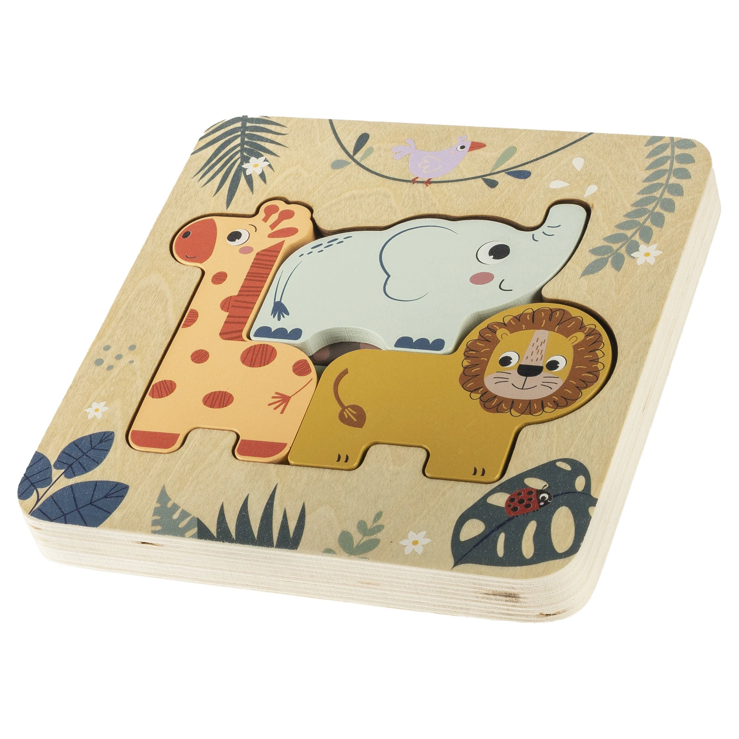 ZOPA Dřevěné puzzle malé Leopard varianta Hlavolam
