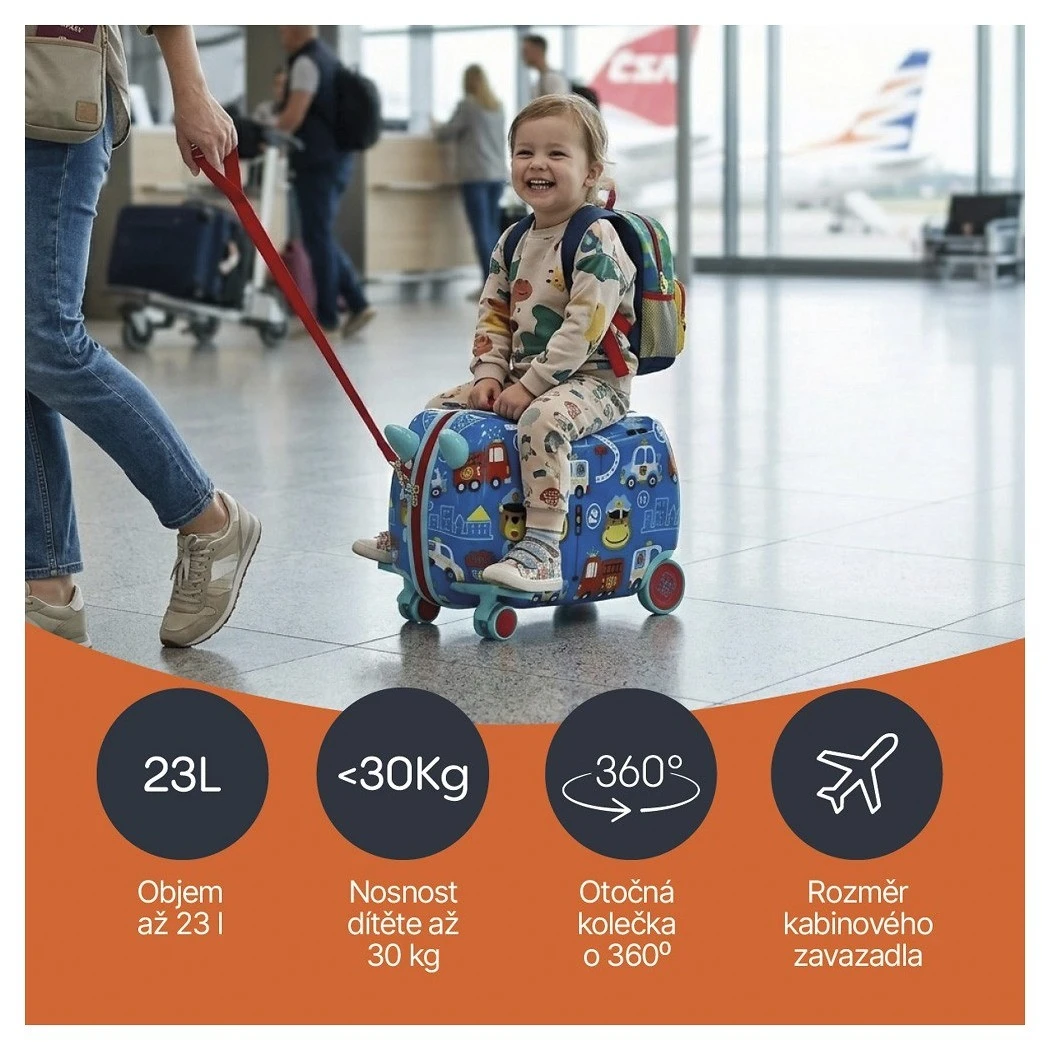 ZOPA Dětský kufřík na kolečkách Pack&Ride - 