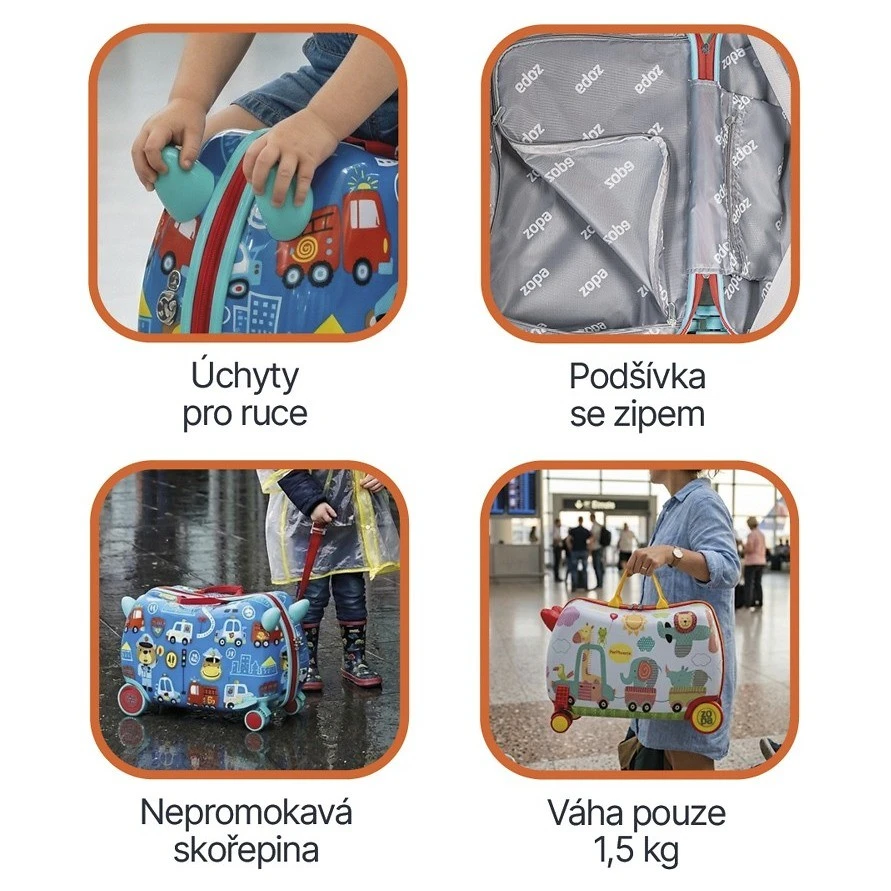 ZOPA Dětský kufřík na kolečkách Pack&Ride - 