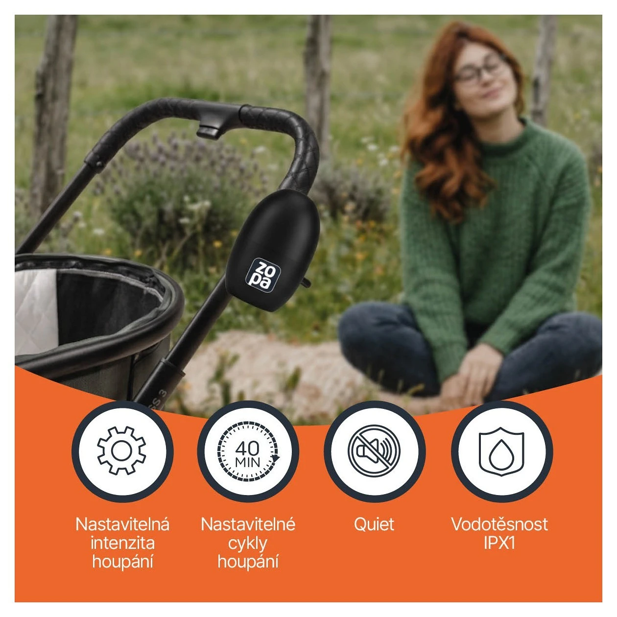 ZOPA Houpadlo kočárku přenosné Bobby nabíjecí - 