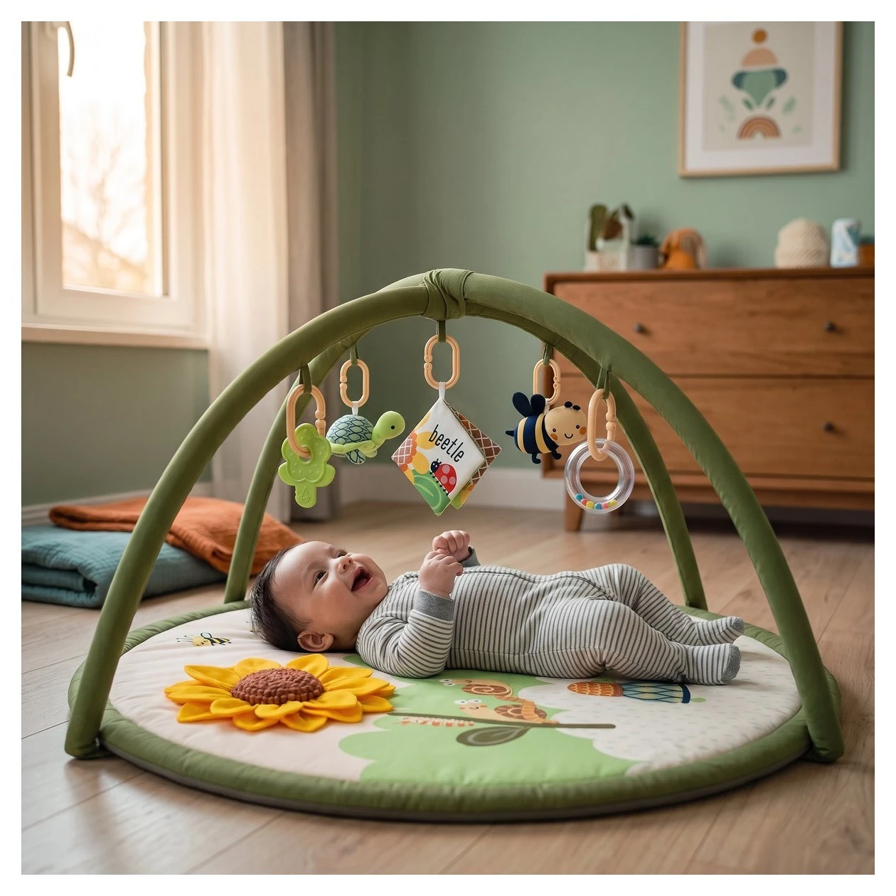 ZOPA Interaktivní hrací deka s hrazdou Cuddle Safari - 