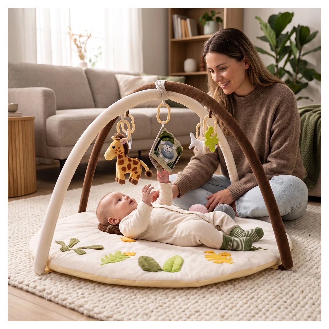 ZOPA Interaktivní hrací deka s hrazdou Cuddle Safari - 