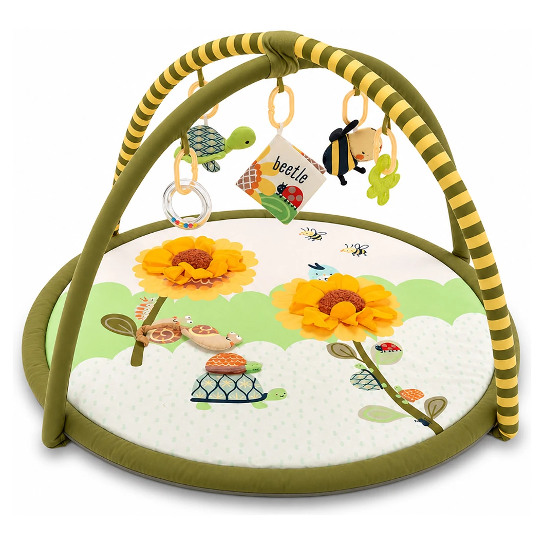 ZOPA Interaktivní hrací deka s hrazdou Cuddle Safari varianta Garden