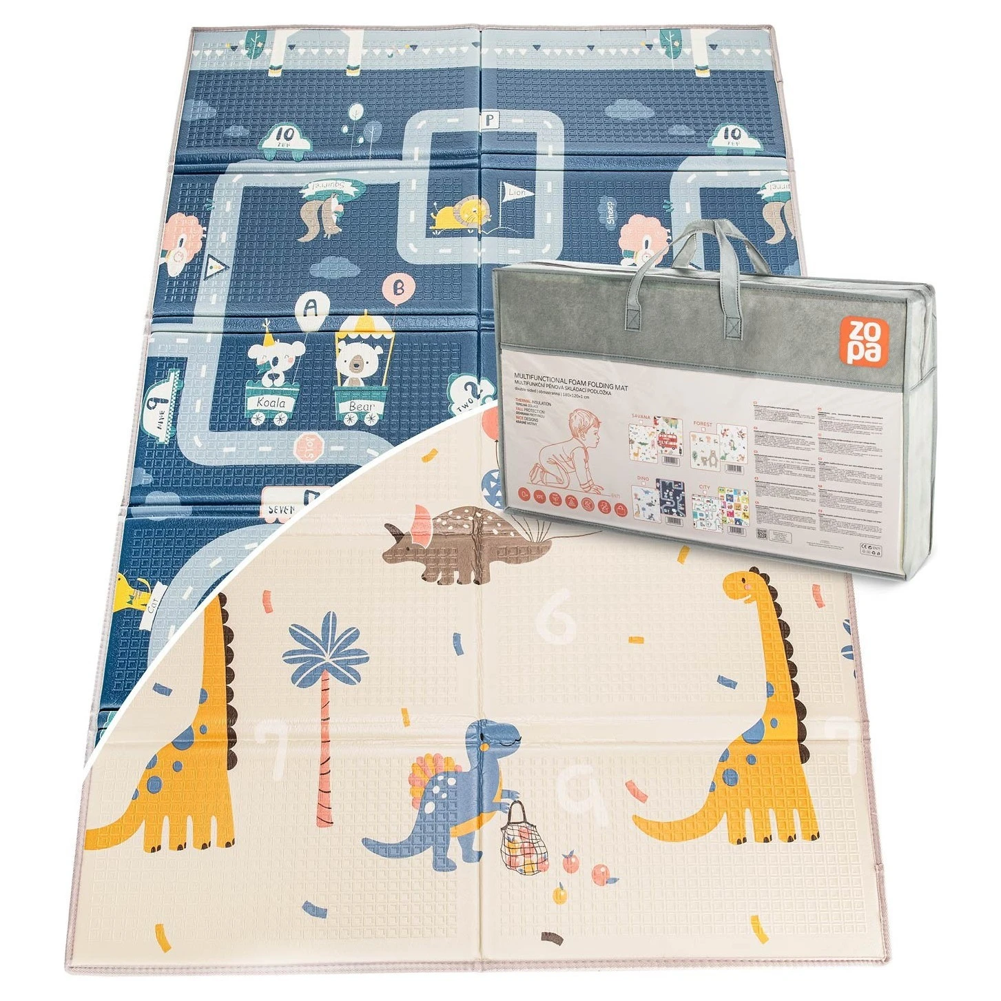 ZOPA Multifunkční pěnová skládací podložka oboustranná - 